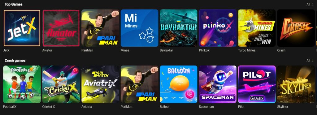 Parimatch Crash Games Lobby Parimatch Crash Games Lobby