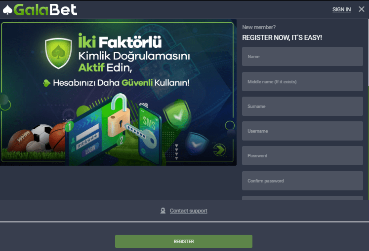 GalaBet Register GalaBet Register